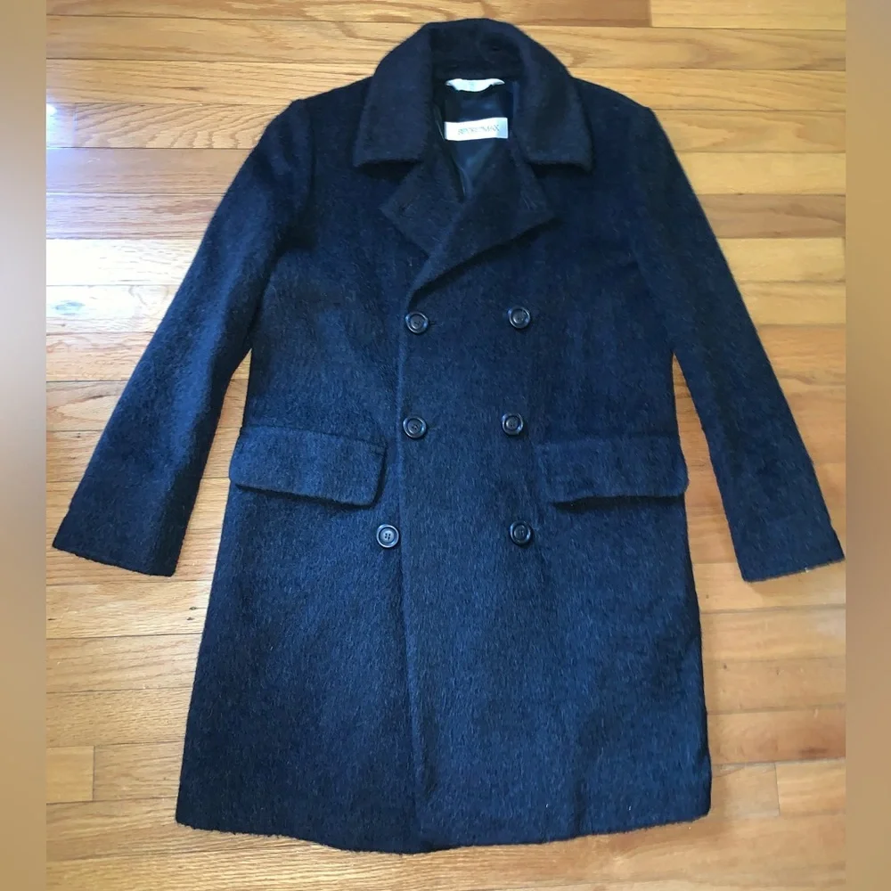 Sportmax Max Mara Womens  Morgana Wool Coat, Black 4 - Picture 6 of 8